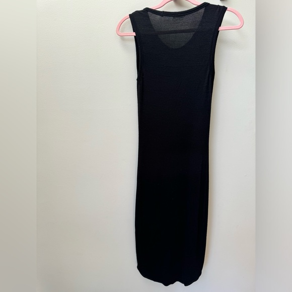 Wilfred Free by Aritzia, black crew neck tank dress, super stretchy! Size: small - Picture 4 of 5